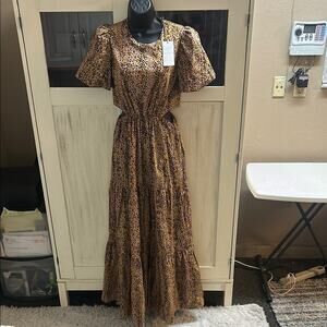 NWT WAYF Plaza Cutout Maxi Dress